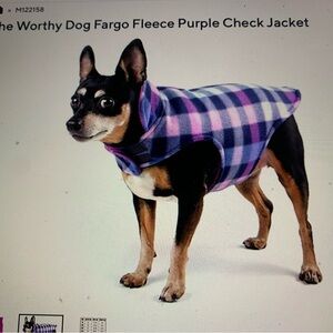 THE WORTHY DoG Fargo double layered Fleece purple jacket NWT in size Large